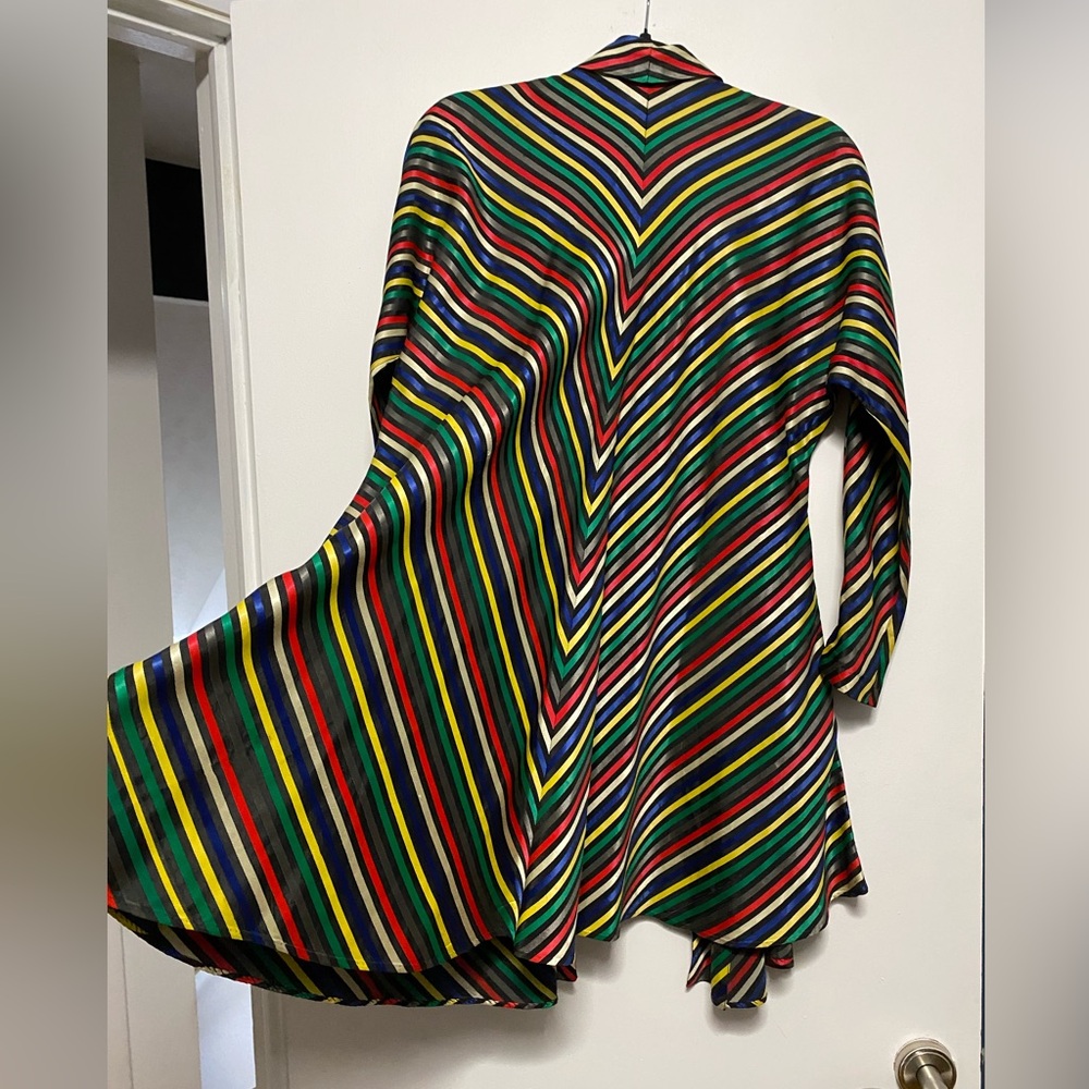 Vintage 1940’s Rainbow Striped Swing Coat - Picture 3 of 9